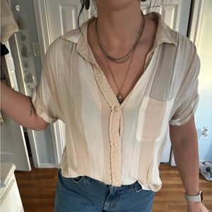 Striped button down shirt